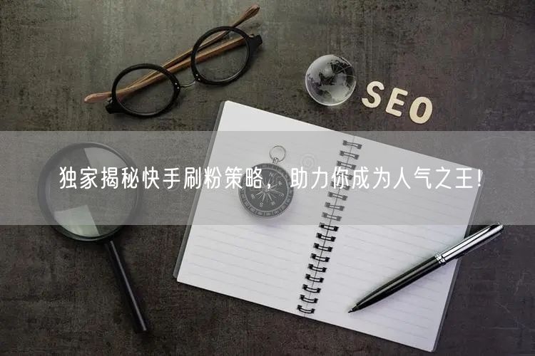 独家揭秘快手刷粉策略，助力你成为人气之王！