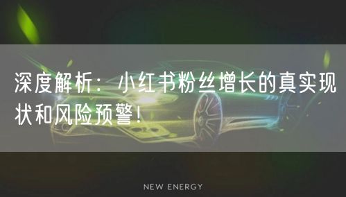 深度解析：小红书粉丝增长的真实现状和风险预警！