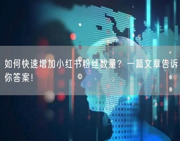如何快速增加小红书粉丝数量？一篇文章告诉你答案！