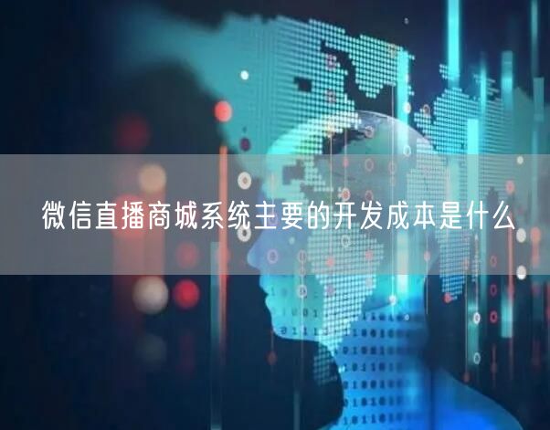 微信直播商城系统主要的开发成本是什么